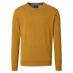 REDMOND Casual Herren Pullover Langarm Rundhals Comfort Senfgelb