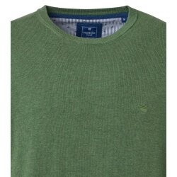 REDMOND Casual Herren Pullover Langarm Rundhals Comfort Grün