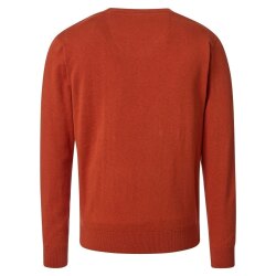 REDMOND Casual Herren Pullover Langarm V-Neck Comfort Terra