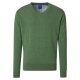 REDMOND Casual Herren Pullover Langarm V-Neck Comfort Grün