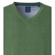 REDMOND Casual Herren Pullover Langarm V-Neck Comfort Grün