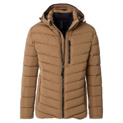 CASAMODA Herren Outdoor-Steppjacke Kapuze Regular Hellbraun