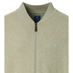 REDMOND Casual Herren Strickjacke College Zipper Comfort Beige