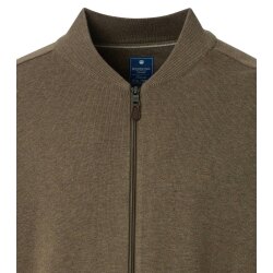 REDMOND Casual Herren Strickjacke College Zipper Comfort Braun