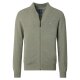 REDMOND Casual Herren Strickjacke Zipper Comfort Salbeigrün
