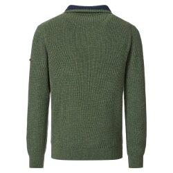 REDMOND Casual Herren Strick-Troyer Zipper Comfort...