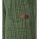 REDMOND Casual Herren Strick-Troyer Zipper Comfort Baumwollmix Grün