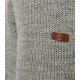 REDMOND Casual Herren Strick-Troyer Zipper Comfort Baumwollmix Grau