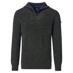 REDMOND Casual Herren Strick-Troyer Zipper Comfort...