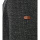 REDMOND Casual Herren Strick-Troyer Zipper Comfort Baumwollmix Anthrazit