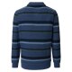 REDMOND Casual Herren Strick-Troyer Zipper Comfort Blau gestreift