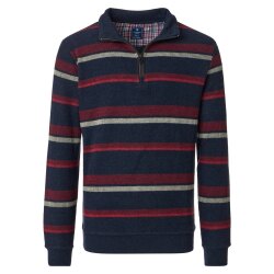 REDMOND Casual Herren Strick-Troyer Zipper Comfort Rot...