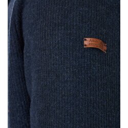 REDMOND Casual Herren Strick-Troyer Zipper Comfort Blau