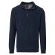 REDMOND Casual Herren Strick-Troyer Zipper Comfort Blau