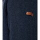 REDMOND Casual Herren Strick-Troyer Zipper Comfort Blau