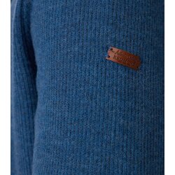 REDMOND Casual Herren Strick-Troyer Zipper Comfort Blau