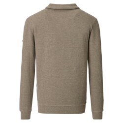 REDMOND Casual Herren Strick-Troyer Zipper Comfort Beige