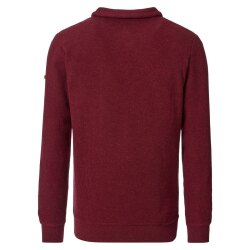 REDMOND Casual Herren Strick-Troyer Zipper Comfort Rot