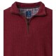 REDMOND Casual Herren Strick-Troyer Zipper Comfort Rot