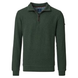 REDMOND Casual Herren Strick-Troyer Zipper Comfort Grün