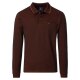 REDMOND Casual Herren Polo-Shirt Langarm Comfort Bi-Color Terra