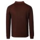 REDMOND Casual Herren Polo-Shirt Langarm Comfort Bi-Color Terra