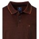 REDMOND Casual Herren Polo-Shirt Langarm Comfort Bi-Color Terra