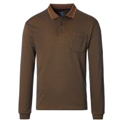 REDMOND Casual Herren Polo-Shirt Langarm Comfort Bi-Color...