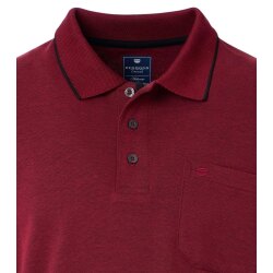 REDMOND Casual Herren Polo-Shirt Langarm Comfort Bi-Color Rot