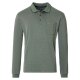 REDMOND Casual Herren Polo-Shirt Langarm Comfort Bi-Color Hellgrün