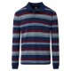 REDMOND Casual Herren Polo-Shirt Langarm Comfort Blau gestreift