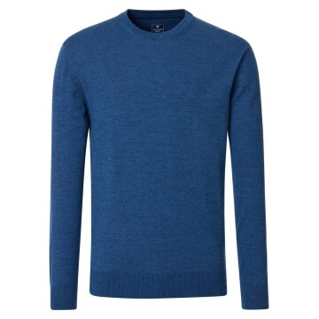 REDMOND Casual Herren Pullover Langarm Rundhals Comfort Blau
