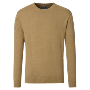 REDMOND Casual Herren Pullover Langarm Rundhals Comfort Beige