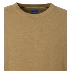 REDMOND Casual Herren Pullover Langarm Rundhals Comfort Beige