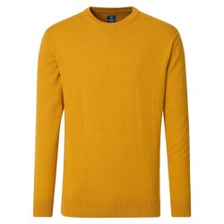 REDMOND Casual Herren Pullover Langarm Rundhals Comfort Gelb