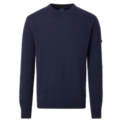 REDMOND Casual Herren Pullover Langarm Rundhals Comfort Blau