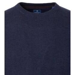 REDMOND Casual Herren Pullover Langarm Rundhals Comfort Blau