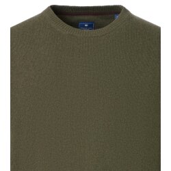 REDMOND Casual Herren Pullover Langarm Rundhals Comfort Grün