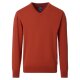 REDMOND Casual Herren Pullover Langarm V-Neck Comfort Terra