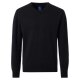 REDMOND Casual Herren Pullover Langarm V-Neck Comfort Schwarz
