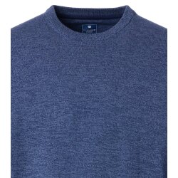 REDMOND Casual Herren Pullover Langarm Rundhals Comfort Mittelblau