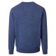 REDMOND Casual Herren Pullover Langarm Rundhals Comfort Mittelblau