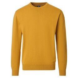 REDMOND Casual Herren Pullover Langarm Rundhals Comfort Gelb