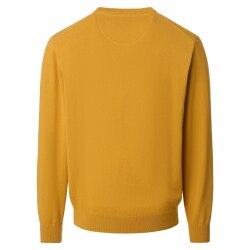 REDMOND Casual Herren Pullover Langarm Rundhals Comfort Gelb
