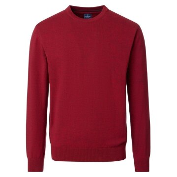 REDMOND Casual Herren Pullover Langarm Rundhals Comfort Rot