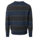REDMOND Casual Herren Pullover Rundhals Comfort Blau gestreift