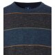 REDMOND Casual Herren Pullover Rundhals Comfort Blau gestreift