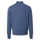 REDMOND Casual Herren Strick-Troyer Zipper Comfort Baumwollmix Blau