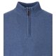 REDMOND Casual Herren Strick-Troyer Zipper Comfort Baumwollmix Blau