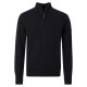 REDMOND Casual Herren Strick-Troyer Zipper Comfort Baumwollmix Anthrazit